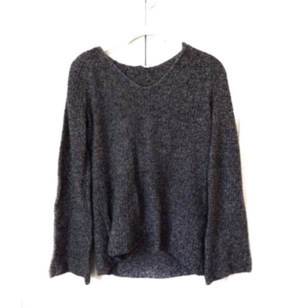 GAP Merino Wool Bell Sleeve Hooded Pullover Sweater
